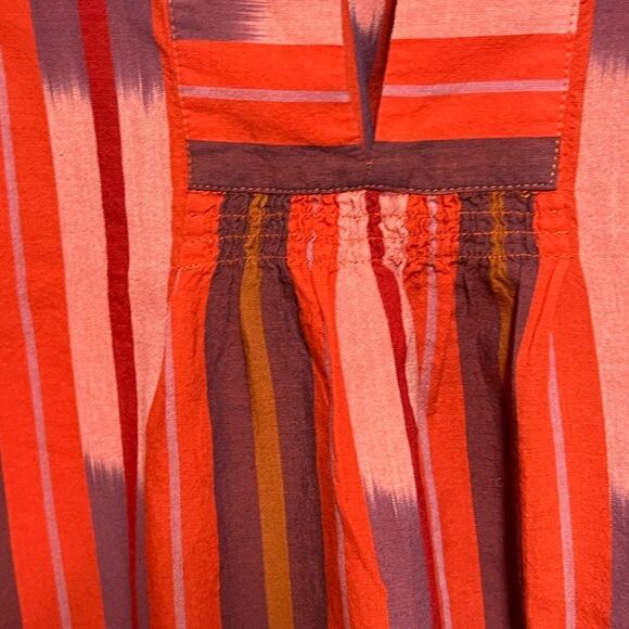 Madewell Ikat Peasant Tie Sleeve Popover Top Size M - Picture 8 of 8